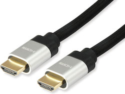 Equip 119385 HDMI 2.1 Geflochtenes HDMI-Kabel HDMI-Stecker - HDMI-Stecker 10m Schwarz