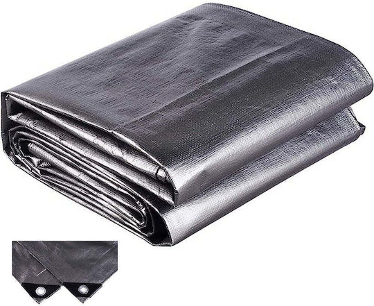 Cresman Waterproof Tarpaulin 200gr/m² 6x4m. Heavy Duty Silver