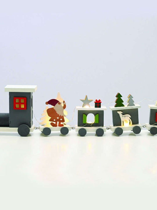 Aca Illuminated Christmas Wooden Figure Train Height 45cm
