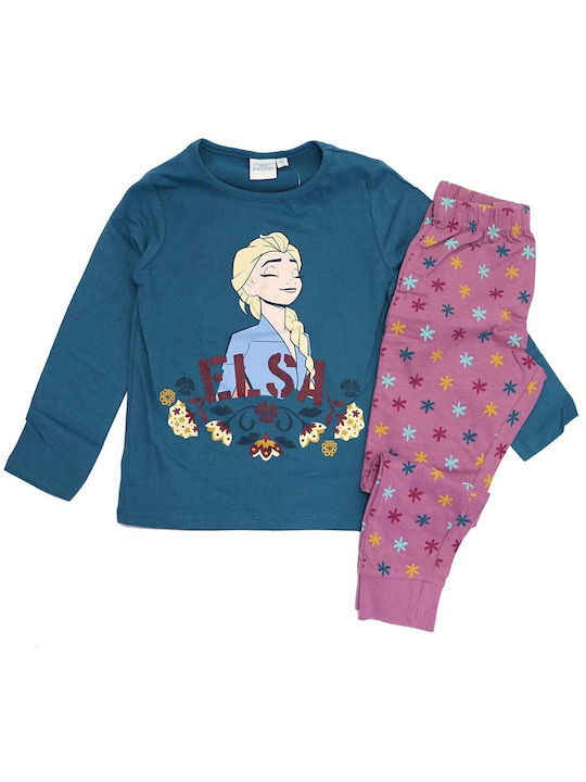 Disney Set Top & Bottom Kids Cotton Pyjamas Petrol