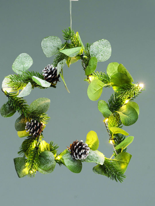 Aca Star With Pines Crăciunesc Decorativ Suspendata Stea cu lumină LED Plastic 30x30buc 1buc