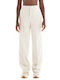 Jack & Jones Women's High-waisted Corduroy Trousers White