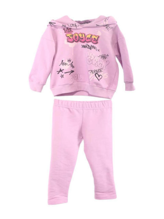 Joyce Kids Set with Leggings Winter 2pcs Pink