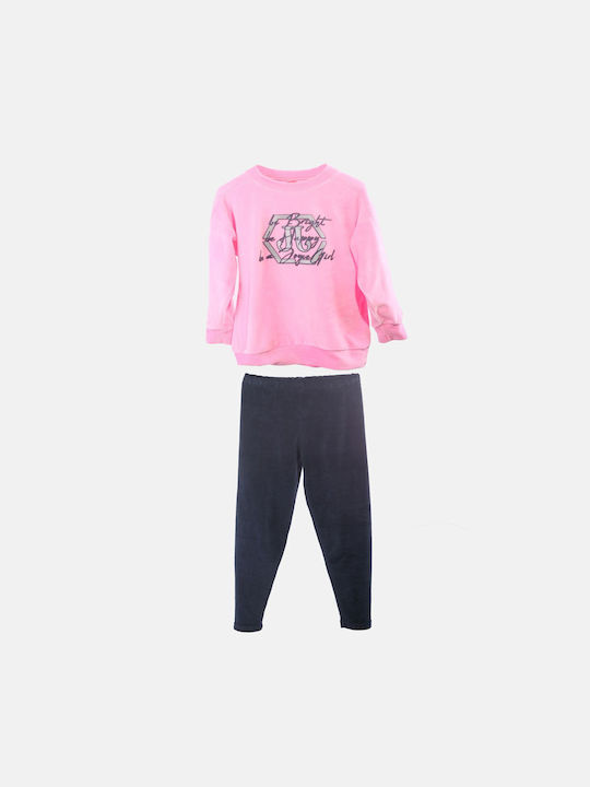 Joyce Kids Set with Leggings Winter 2pcs Pink