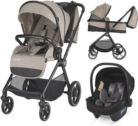 Coccolle Lissia Adjustable 3 in 1 Baby Stroller Suitable for Newborn Butternut Beige 16.3kg
