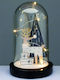 Christmas Illuminated Decorative Jar with Trees 11x11x19cm