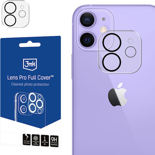 3MK Lens Pro Full Cover Camera Protection Tempered Glass Transparent for the Apple iPhone 11/12 mini.
