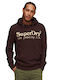 Sweatshirt with Hood Burgundy