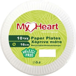 My Heart Disposable Plate 10Stück