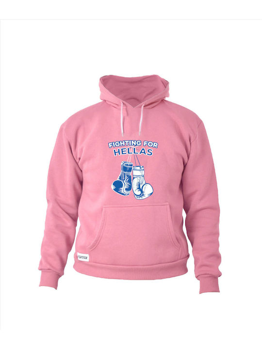 FightFlix Kinder Sweatshirt mit Kapuze Rosa