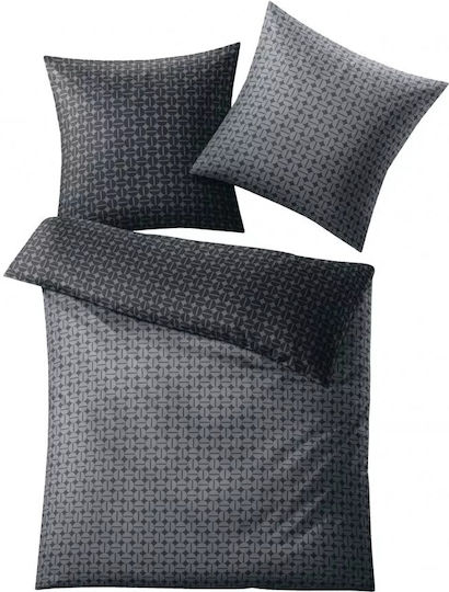 Kleine Wolke Husă Pentru Pilotă 100% Bumbac Simplă 135x200 Punto Gri