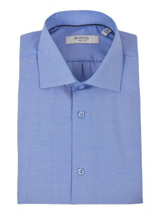 Boston Long-sleeved Cotton Shirt Light Blue