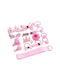 Kingmer Set Kids Hair Clips with Hair Clasp / Hair Clip / Rubber Band in Pink Color 18pcs