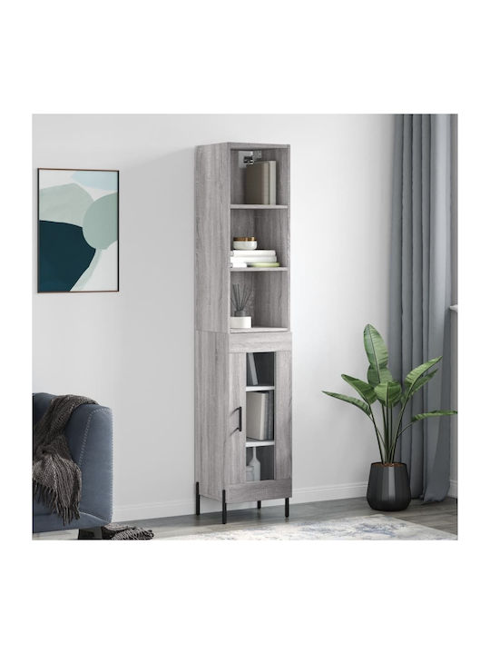 Bookcase Grey 34.5x34x180cm