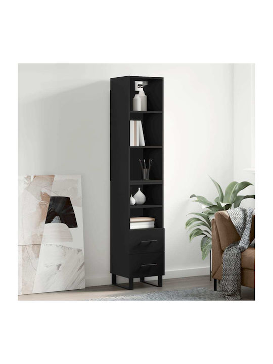 Bookcase Black 34.5x34x180cm