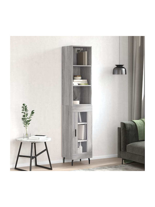 Bookcase Grey 34.5x34x180cm