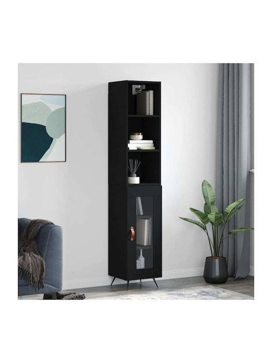 Bookcase Black 34.5x34x180cm