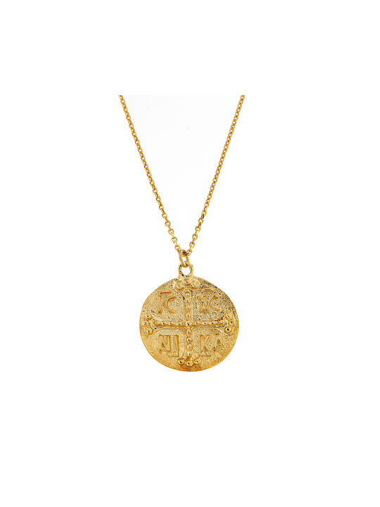 Ioannis Kosmima Necklace Constantine Amulet from Gold Plated Silver