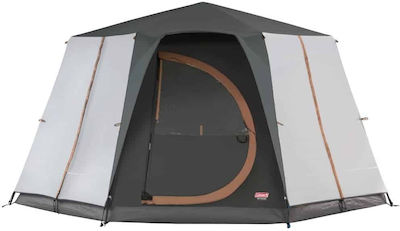 Coleman Cortes Octagon Camping Tent Gray with Double Cloth 3 Seasons for 8 People 396x396x215cm