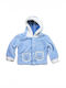 Poulain Kinder-Strickjacke mit Kapuze Hellblau