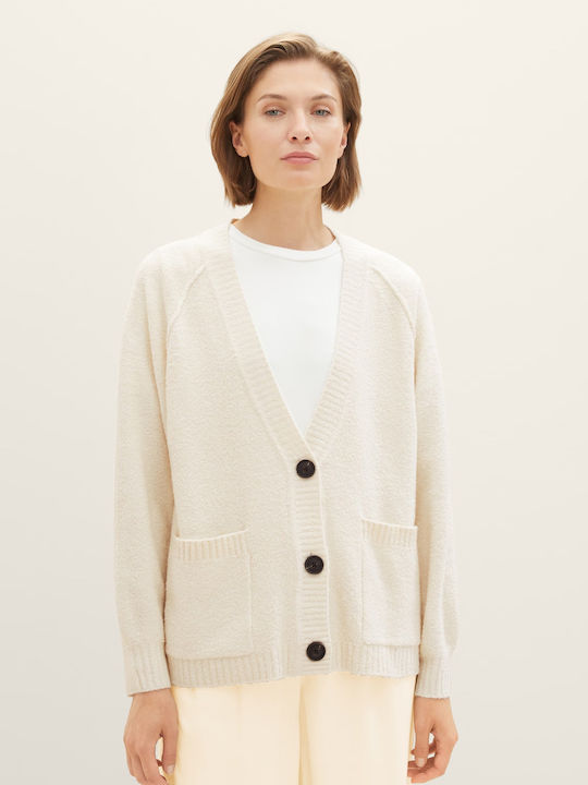 Tom Tailor Women's Knitted Cardigan Beige