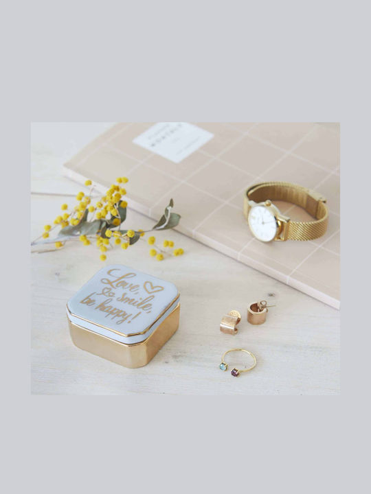 Balvi Love Box Κουτί Κοσμημάτων Βελούδινο Χρυσό