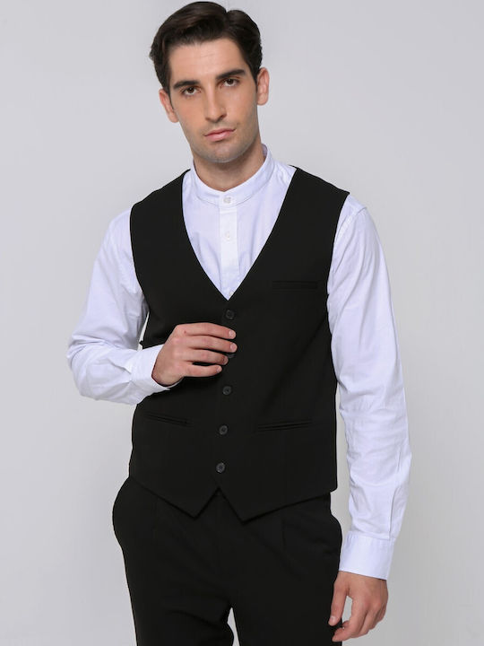 Tresor Men's Vest Regular Fit Black