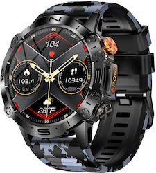 Microwear S59 Pro Smartwatch with Heart Rate Monitor (Black Camo)