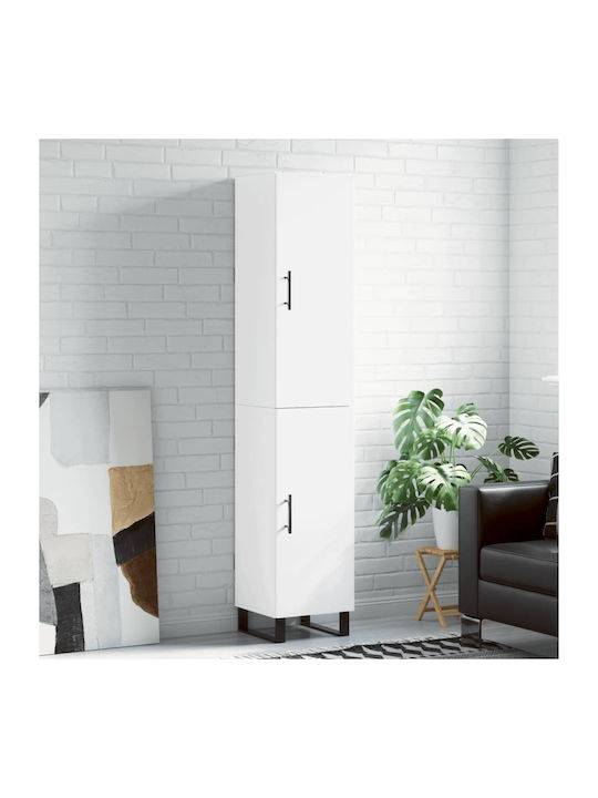 Office Storage Chipboard Cabinet Λευκός L34.5xW...