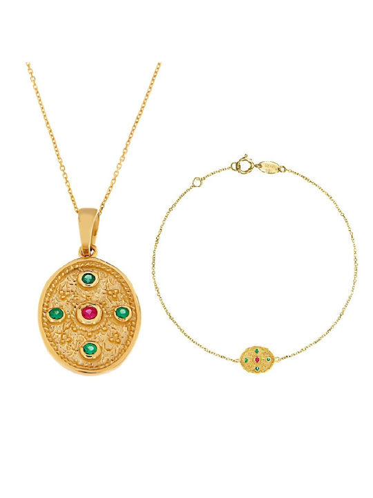 Ioannis Κόσμημα Set mit aus Gold 14K