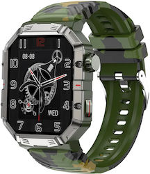 Microwear GW55 Smartwatch με Παλμογράφο (Green Camo)