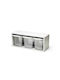 Qualy Set of 3pcs Jars General Use with Lid Glass Transparent