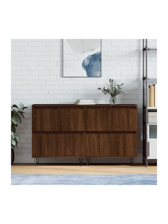 Sideboard Wooden Brown Oak 120x35x70cm