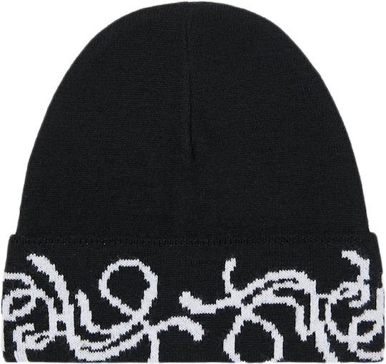 Wandered Beanie Unisex Beanie Knitted in Black color