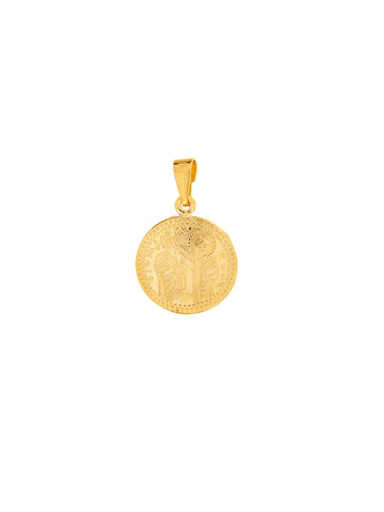 Ioannis Kosmima Pendant Kids Talisman Double Sided Constantine from Gold 14K KBP-22334Y