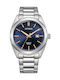 Citizen Ceas Bărbați 41mm Baterie cu Brățară Din Metal Argintie