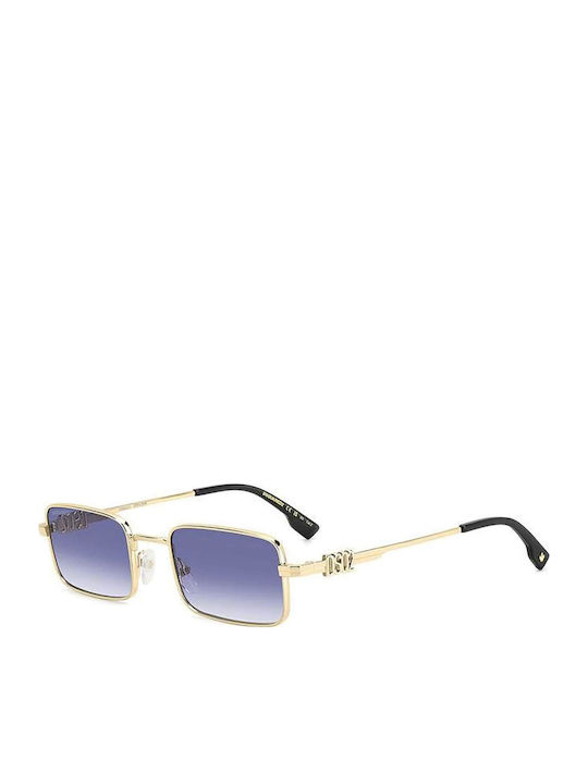 Dsquared2 Unisex Ochelari de soare cu Auriu Cadru și Aur Lentilă D2 0104/S LKS/08