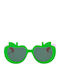 Unisex Sunglasses with Green Plastic Frame and Green Lens