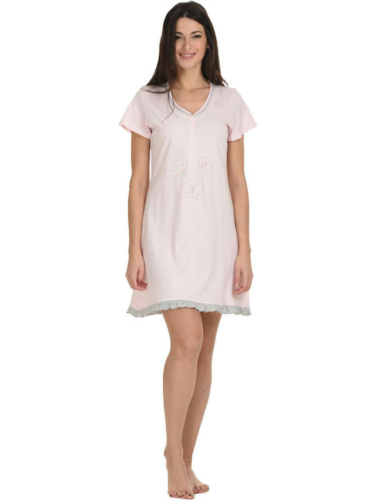 Primavera Nightgown Maternity & Nursing Pink