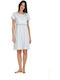 Primavera Nightgown Maternity & Nursing Light Blue