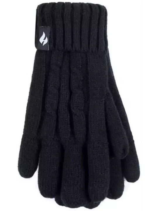 Heat Holders Women's Leather Gloves Black