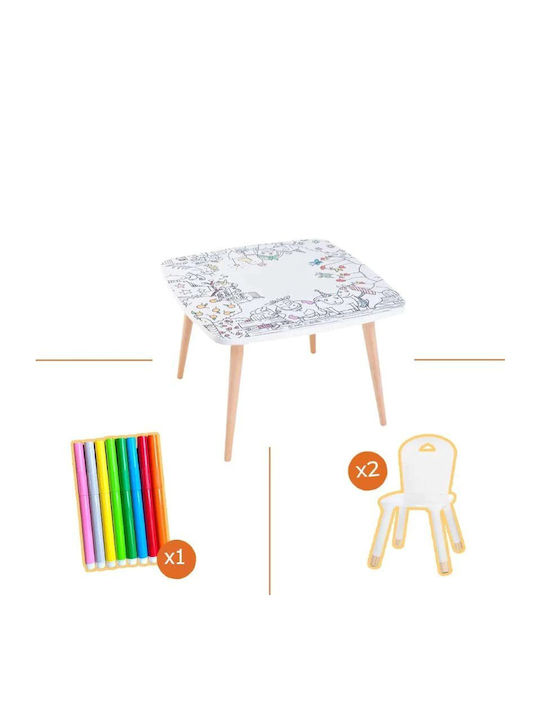 Kids Table and Chairs Set made of Wood