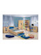 Kids Chest of Drawers Light Blue with 4 Drawers 63x40x80cm