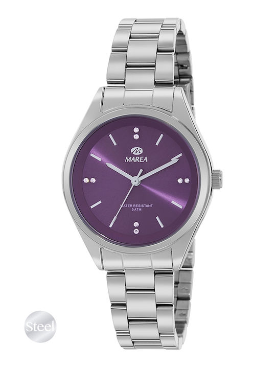 Marea Damen Uhr mit Silber Metallarmband