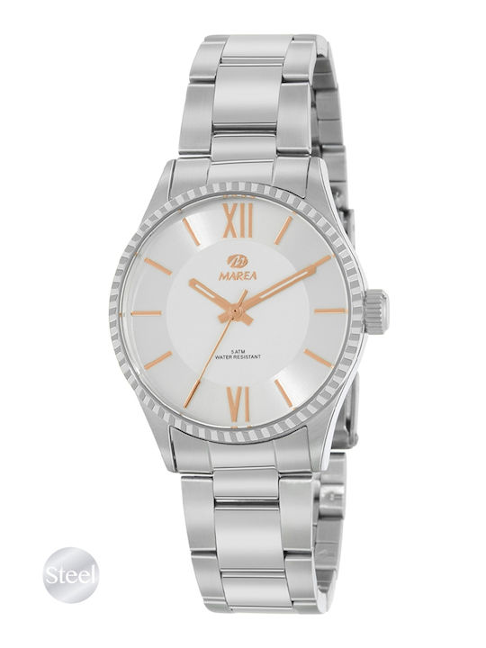 Marea Damen Uhr mit Silber Metallarmband