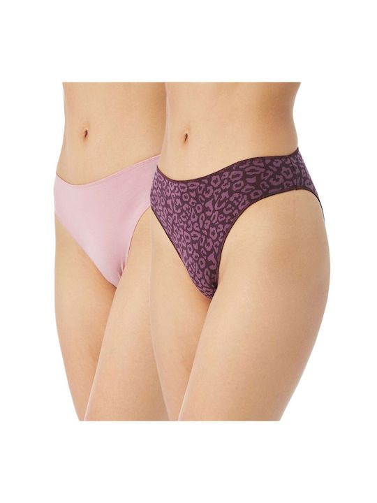 Minerva Baumwolle Damen Slip 2Pack Rosa