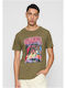 Mister Tee T-shirt με Στάμπα Χακί
