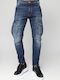 Pantaloni Jeans pentru Bărbați Cargo Elastic Albastru