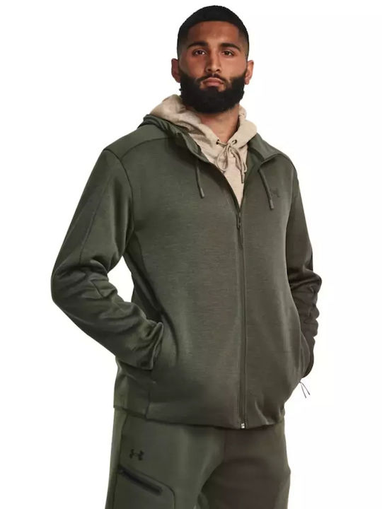 Essential Jachetă Fleece Bărbătească cu Glugă Kaki