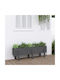 vidaXL Planter Box 121x38cm Grey 825200